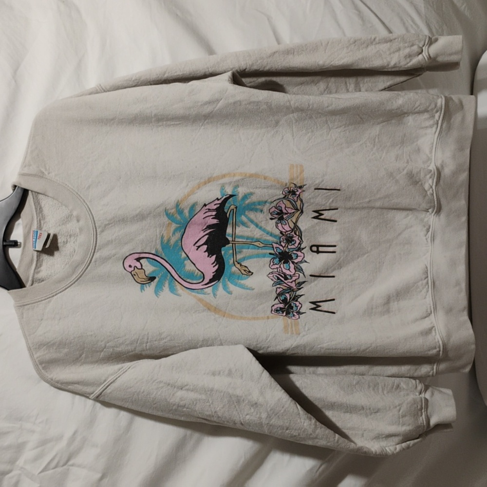 (D-17) Junk Food Miami Pelican Tee Sweatshirt Sz.M Oversized Gently Worn Uni